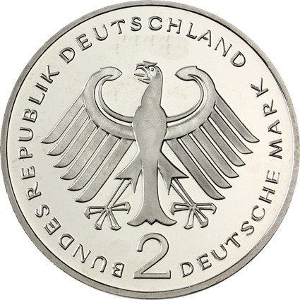 J.459 2 DM Willy Brandt Münzen 1997