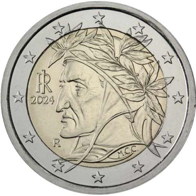 Italien-2Euro-2024-Kursmünze-Dante-RS