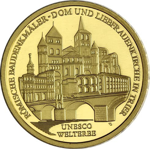 Deutschland 100 Euro 2009 stgl. Weltkulturerbe Trier Mzz. nach Historia Wahl