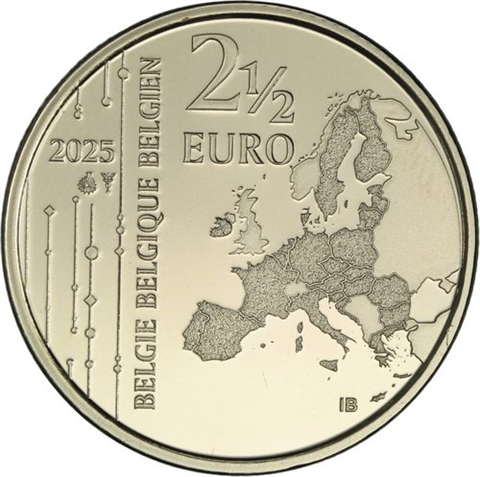 Belgien-2,5 Euro-2025-Messingstgl-50 Jahre ESA-RS