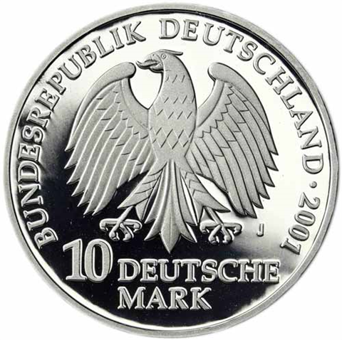 Deutschland-10-DM-Silber-2001-PP-Katharinenkloster-Meeresmuseum-Stralsund-I