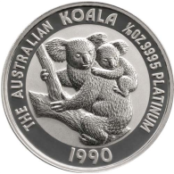 Australien-15-Dollar-1990-Platin-Koala-RS