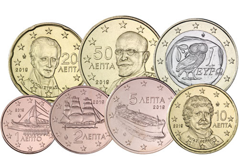 Griechenland-1,88Euro-2019-Kleinmünzensatz-RS