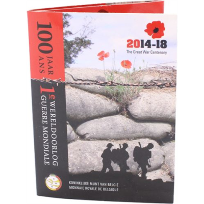 Belgien-2 Euro-2014-bfr-Ertster Weltkrieg-CoincardI