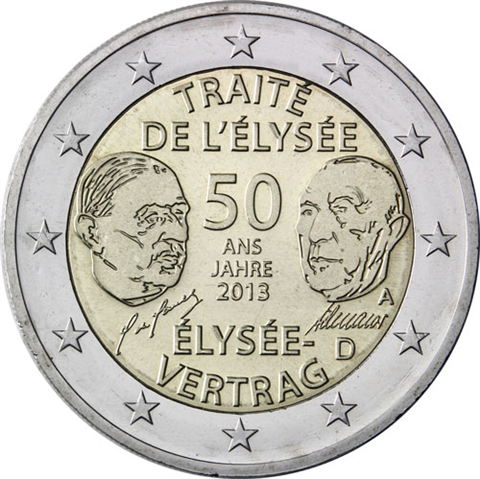 Deutschland-2Euro-2013-bfr-Elysee-Vertrag-A-RS