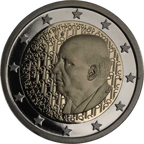 Griechenland-2 Euro-2016-PP-Dimitri Mitropoulus-Etui