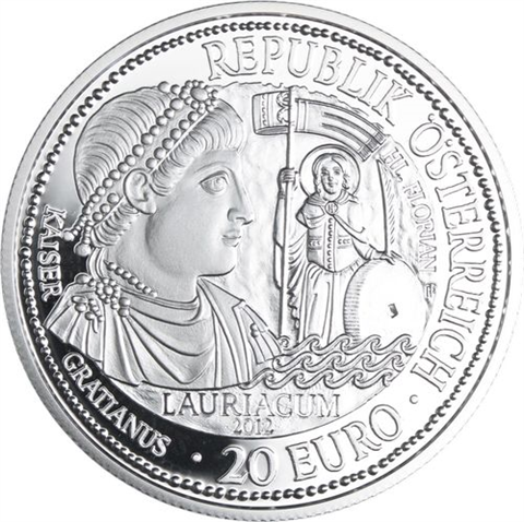 Österreich-6x20 Euro-2010-2012-AGpp-Roma an der Donau-Set-EtuiI