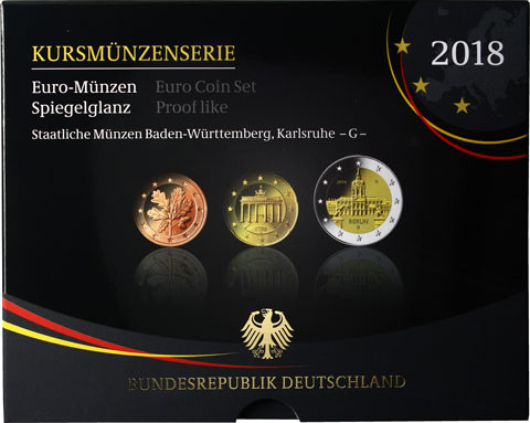  Euro-Kurssatz Deutschland 5,88 Euro 2018 PP im Blister Mzz. G