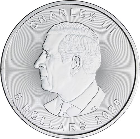 Kanada-5 Dollar-2026-AGstgl-Maple Leaf-RS