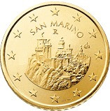 San Marino 50 Cent 2008 bfr. Festungstürme Monte Titano