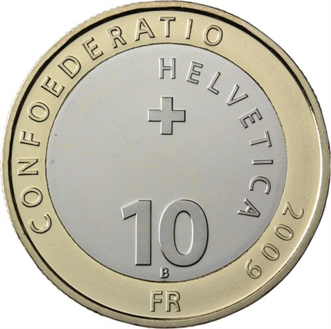 Schweiz-10 Franken-2009-Rothirsch-RS