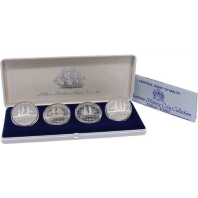 Malta-4x5 Liri-1984-AGpp-Maritime History-Etui
