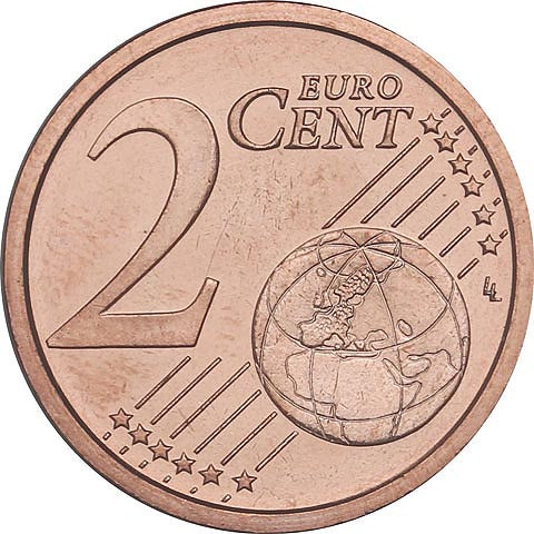 Kursmünzen aus dem Vatikan 2 Cent 2002 mit Papst Johannes Paul II
