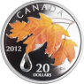 Kanada-20 Dollar-2012-AGpp-Maple Leaf Crystel Raindrop-Orange-RS