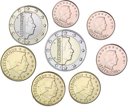 Euro-Kursmünzen Luxemburg bankfrisch 2009