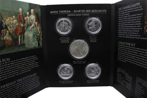 Österreich-4x20 Euro+1 Taler-AGpp-Jubiläumsausgabe-RS