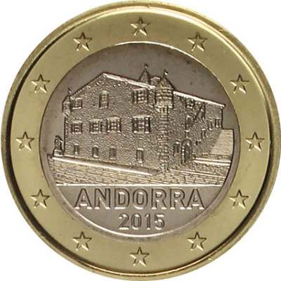 Andorra 1 Euro 2015 Kursmünze 