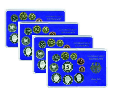 BRD-4x12,68 DM-1997 bis 2000-PP-Kursmünzensatz-Folder-VS (2)