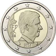 Belgien 2 Euro 2014 Stempelglanz König Philippe in Münzkapsel