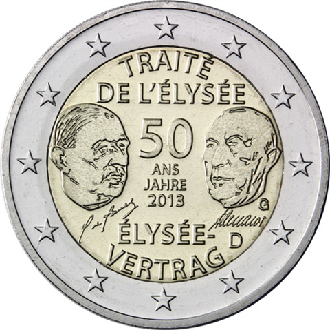 Deutschland-2Euro-2013-bfr-Elysee-Vertrag-G-RS