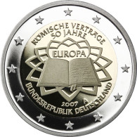 2 Euro Gedenkmünzen Gemeinschaftsausgabe Römische Verträge Polierte Platte Deutschland 