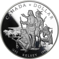 Kanada 1 Dollar 1990 PP  Kelsey-RS