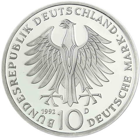 Deutschland 10 DM Silber 1992 Stgl. Der Orden Pour le Merite I