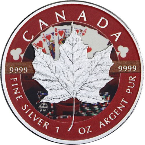 Kanada-4x5Dollar-2017-AGstgl-Casino Edition-Farbe-Etui
