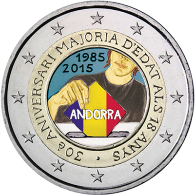 Andorra-2-Euro-2015-bfr-Volljaehrigkeit-mit-18-Farbe-RS