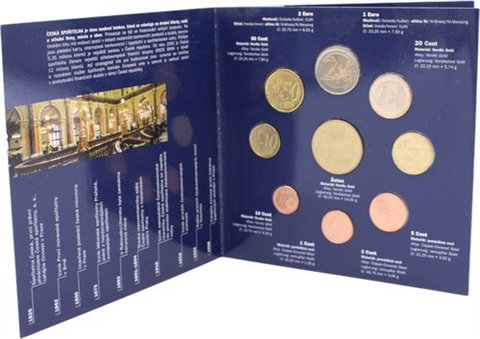 Österreich-3,88 Euro-2005-Stgl-Kurs-Ceska Bank-Folder