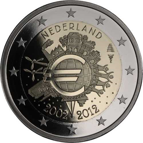 Niederlande-2 Euro-2012-PP-Bargeld-Etui
