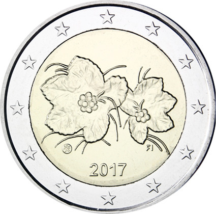 Finnland Kursmuenze 2 Euro Moltebeere 2017