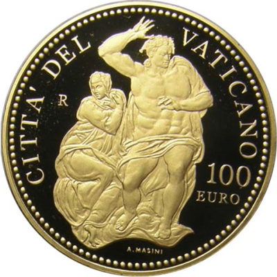 Vatikan-100Euro-2010-Jüngste-Gericht-RS