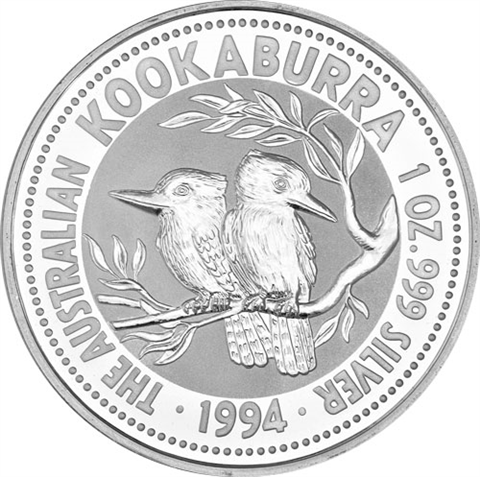 Australien-1-Unze-Silber-1994---1-Dollar-Kookaburra-RS