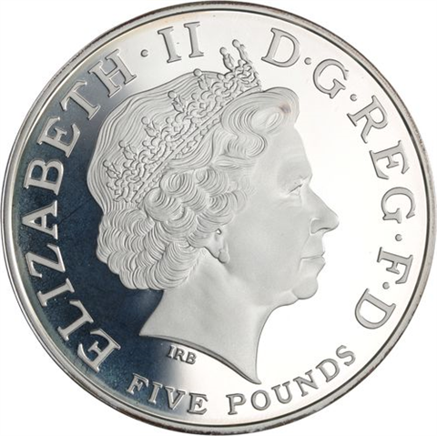 Großbritannien-5 Pfund-2008-AGpp-Queen Elizabeth I-RS