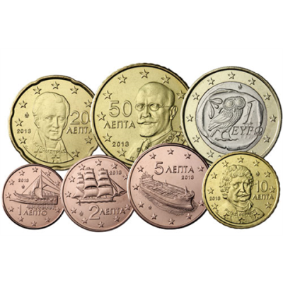 Griechenland-1,88Euro-2013-Kleinmünzensatz-RS