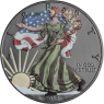 USA-1 Dollar-2017-AGstgl-Silver Eagle-Ruth-Black-Farbe-Braun-RS