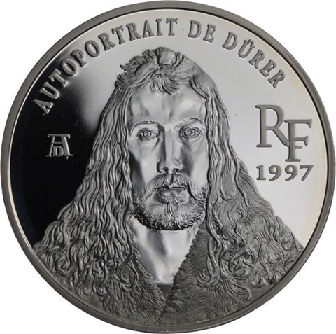 Frankreich-1,5 Euro 10 Francs-1997-AGpp-Albrecht Dürer-RS