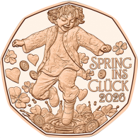 Österreich-5Euro-2026-Kupfer-Neujahrsmünze-SpringinGlück-RS