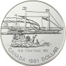 Kanada 1 Dollar 1991 Silber  Dampfschiff  Frontenac