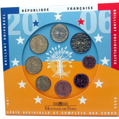 Frankreich 3,88 Euro 2006 stgl. KMS im Folder