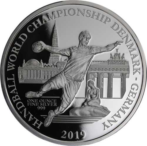 Fidschi-1 Dollar-2019-AGpp-Handball WM-RS