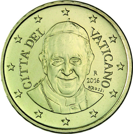 Papst  Franziskus Vatikan 10 Cent 2016 bfr.  