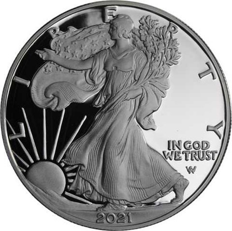 USA-1 Dollar-2021-AGpp-Silver Eagle neues Designe-RS