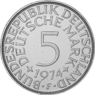 Deutschland 5 DM 1974 Silberadler Mzz. F