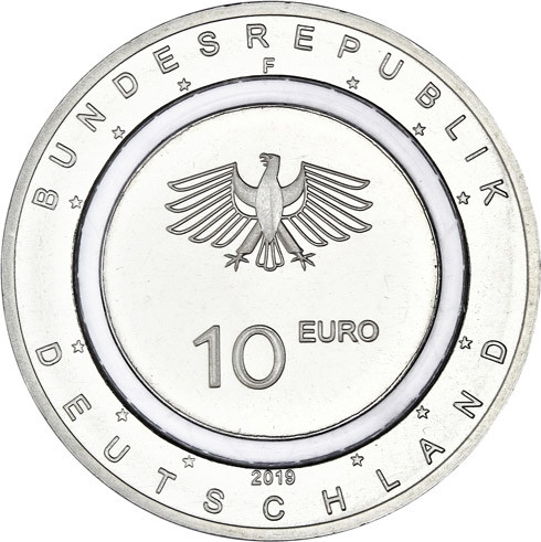 BRD 10 Euro 2019 In der Luft Gleitschirm Stgl Polymerring Mzz. F