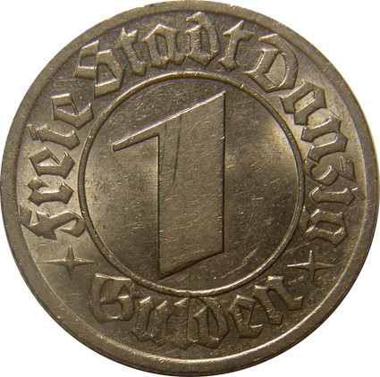 D 15 -  Danzig 1 Gulden 1932  Wappen