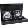 Somalia-2x100Schilling-2019-AG-Elefant-Farbe-BlackRuth-Etui II
