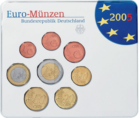 Deutschland KMS original Kursmünzensätze 2005 im Folder Stempelglanz bestellen Münzhändler