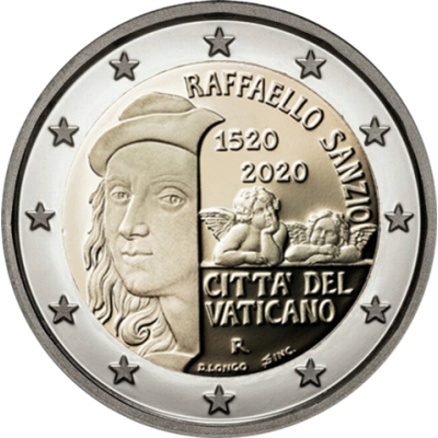 Vatikan-2-Euro-2020-Raffaello-Sanzio--shopI